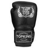 Topking Black Super Leather Muay Thai Gloves Topking Black Super Leather Muay Thai Gloves