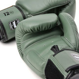 Twins BGVL3 Olive Green Leather Muay Thai Gloves Twins BGVL3 Olive Green Leather Muay Thai Gloves