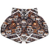 Twins Orange Calavera Muay Thai Shorts Twins Orange Calavera Muay Thai Shorts