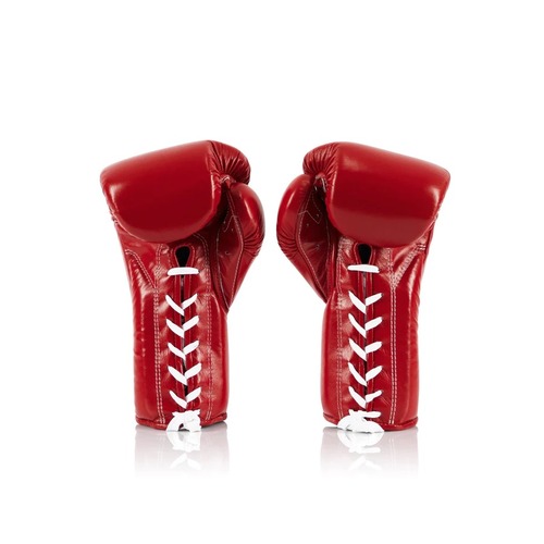  Fairtex Lace-up Boxing Gloves / BGL7 / Red