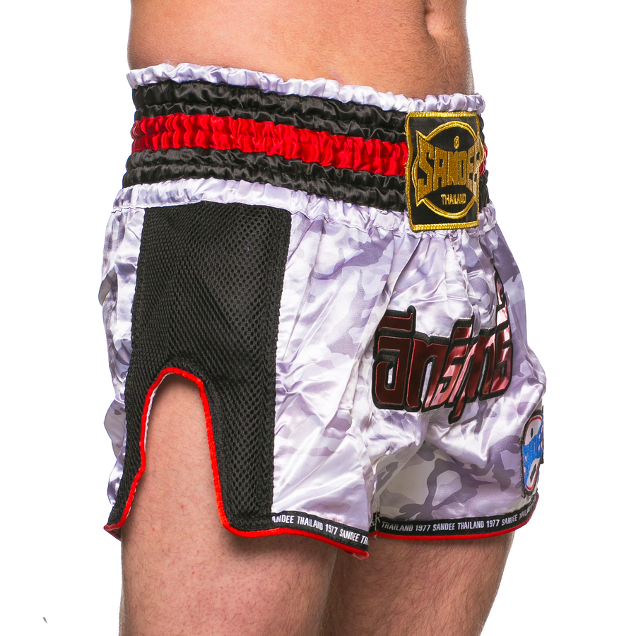 Sandee Supernatural Power Muay Thai Shorts White/Black/Red