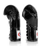 Fairtex BGL6 Black Leather Lace Up Muay Thai Gloves Fairtex BGL6 Black Leather Lace Up Muay Thai Gloves