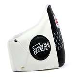 Fairtex BPV1 White-Black Leather Muay Thai Belly Pad Fairtex BPV1 White-Black Leather Muay Thai Belly Pad