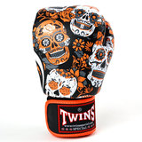 Twins FBGVL3-52 Orange Skull Muay Thai Gloves Twins FBGVL3-52 Orange Skull Muay Thai Gloves