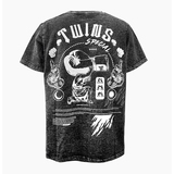 Twins Special Acid Washed Black Muay Thai T-Shirt 03 Twins Special Acid Washed Black Muay Thai T-Shirt 03