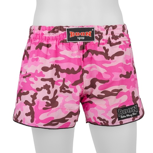  Boon Sport Muay Thai Shorts / Retro / Pink Camo