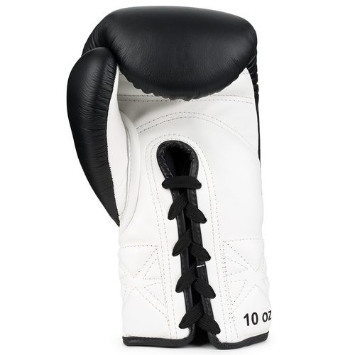 Top King Boxing Gloves / Super Comp Lace Up / Black White
