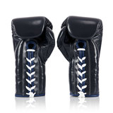 Fairtex BGL6 Blue Leather Lace Up Muay Thai Gloves Fairtex BGL6 Blue Leather Lace Up Muay Thai Gloves