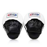 Fairtex FMV9 Black-White Contoured Muay Thai Focus Mitts Fairtex FMV9 Black-White Contoured Muay Thai Focus Mitts
