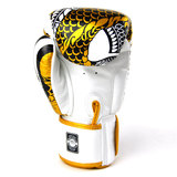 Twins White & Gold Nagas Muay Thai Gloves Twins White & Gold Nagas Muay Thai Gloves