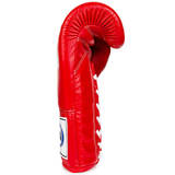 Fairtex Red BGL6 Leather Lace Up Muay Thai Gloves | TBS