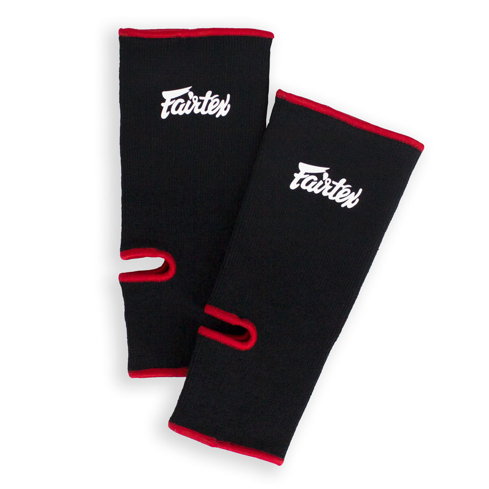 fairtex ankle supports black red